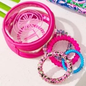 Lilly Pulitzer set of six Teleties with Case New